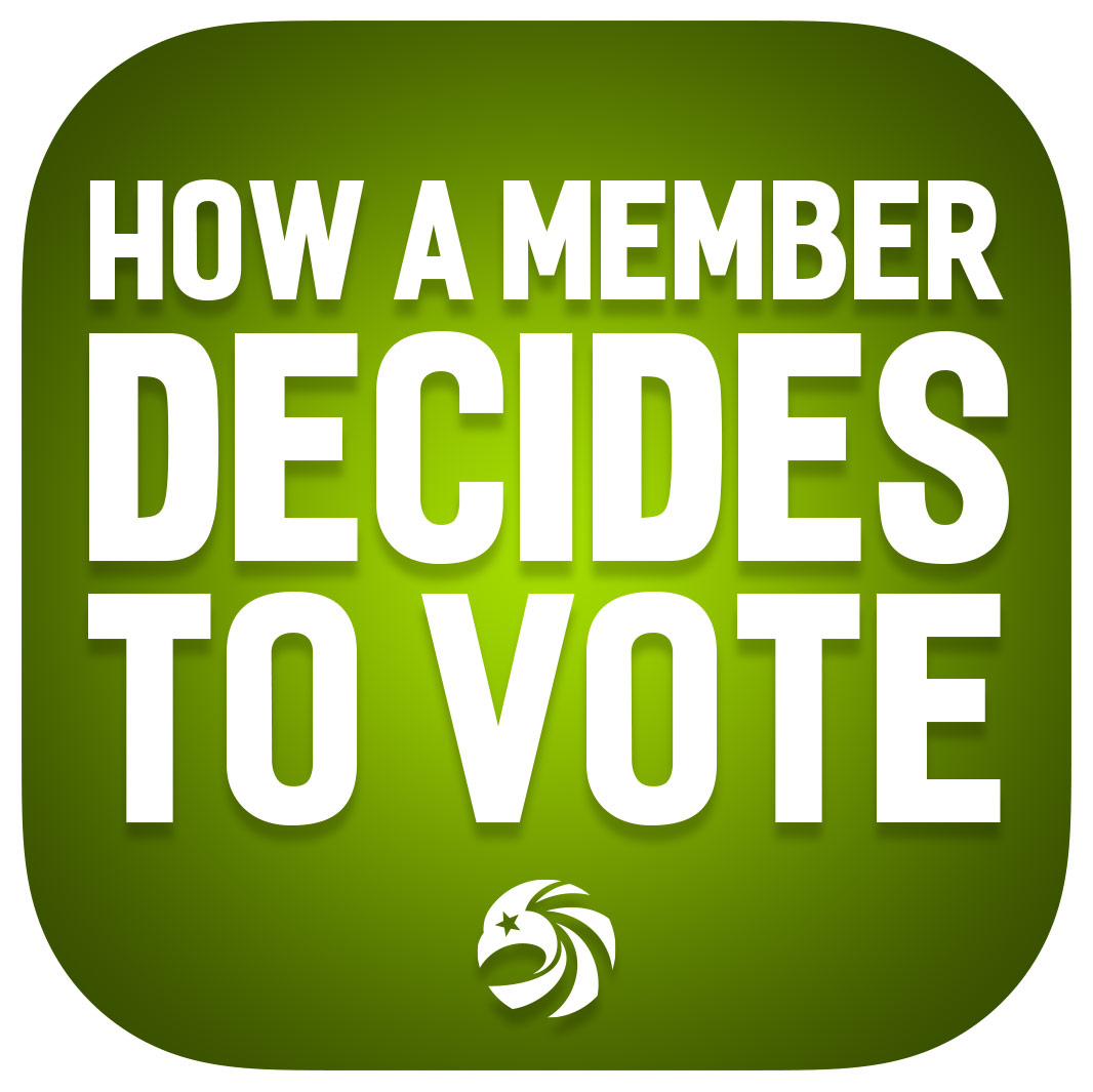 How a member decides to vote